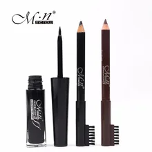 M. n Menow бренд горячие продажи Макияж Водонепроницаемый черный долговечная жидкость набор подводок для глаз подарок два черный/коричневый EyepencilE10009