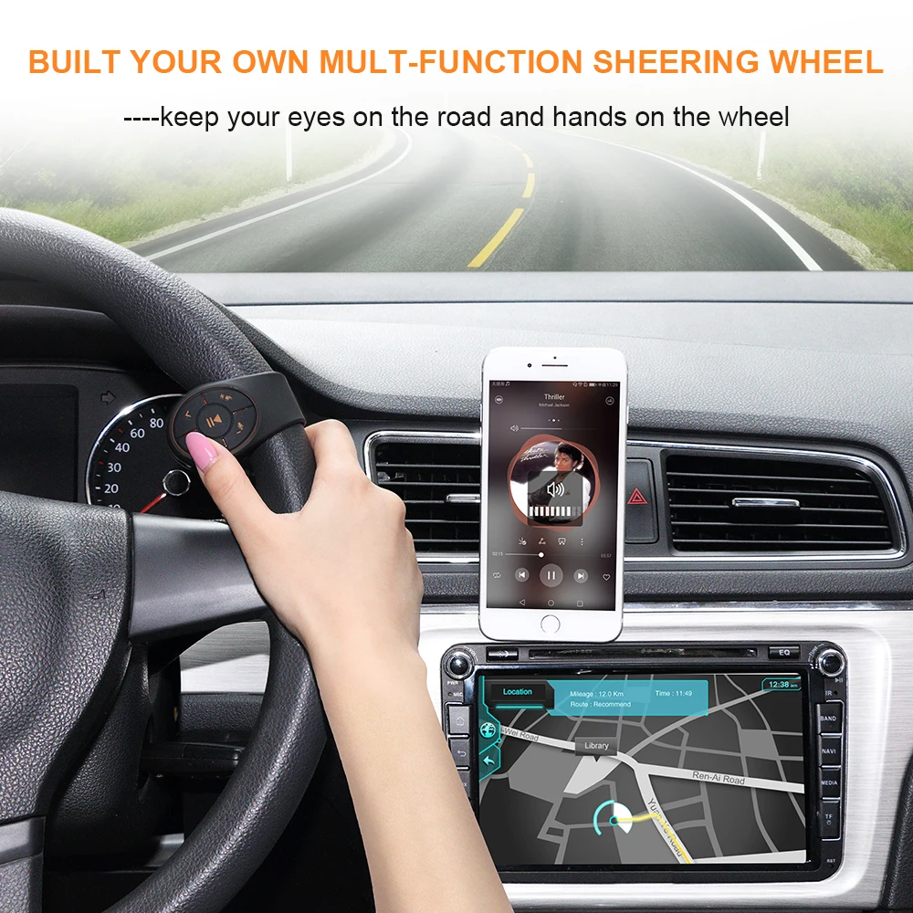 Универсальное рулевое колесо bluetooth беспроводный контроллер дистанционного управления Madia комплект дистанционного управления для JEEP KIA Автомобильный плеер Android Iphone