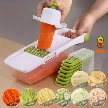 

Kitchen Vegetable Cutter Shredder Multi-function Potato Chopper Slicer Mutfak Fruit Cut Grater Accesorio Shredded Slice Gadgets