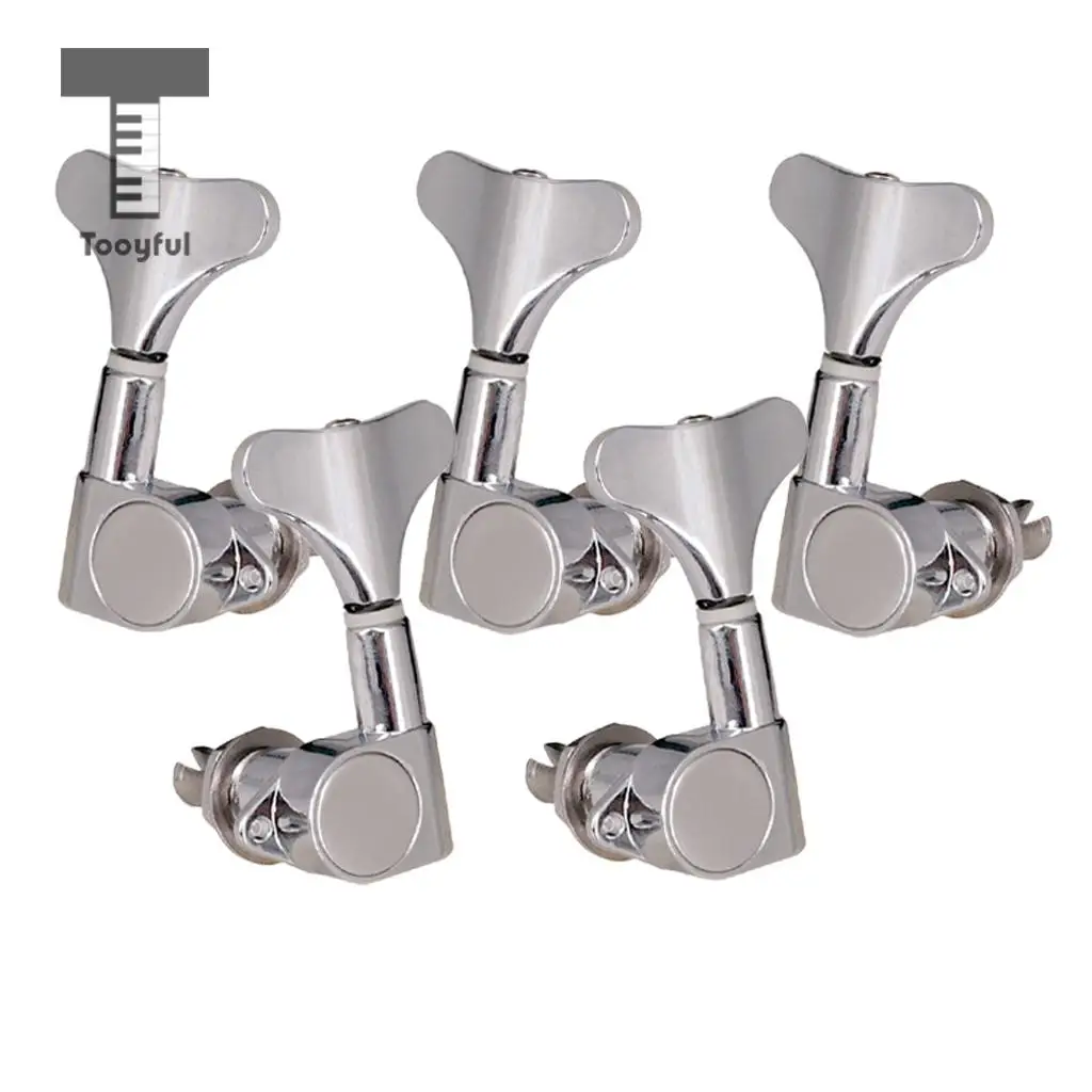 Tooyful Electric Bass String Tuning Peg Tuner Sealed Fish Tail Button for 4/5/6 String Bass