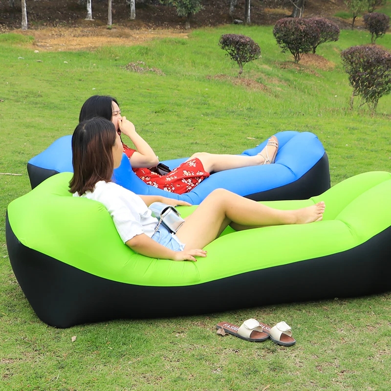 Fast Inflatable Lazy Bag Air Sofa Nylon Ultralight Lay Banana Fast Inflatable Lazy Bag Air Sofa Nylon Ultralight Lay Banana Bed Lounge For Camping Beach Laybag In Sleeping Bags From Sports