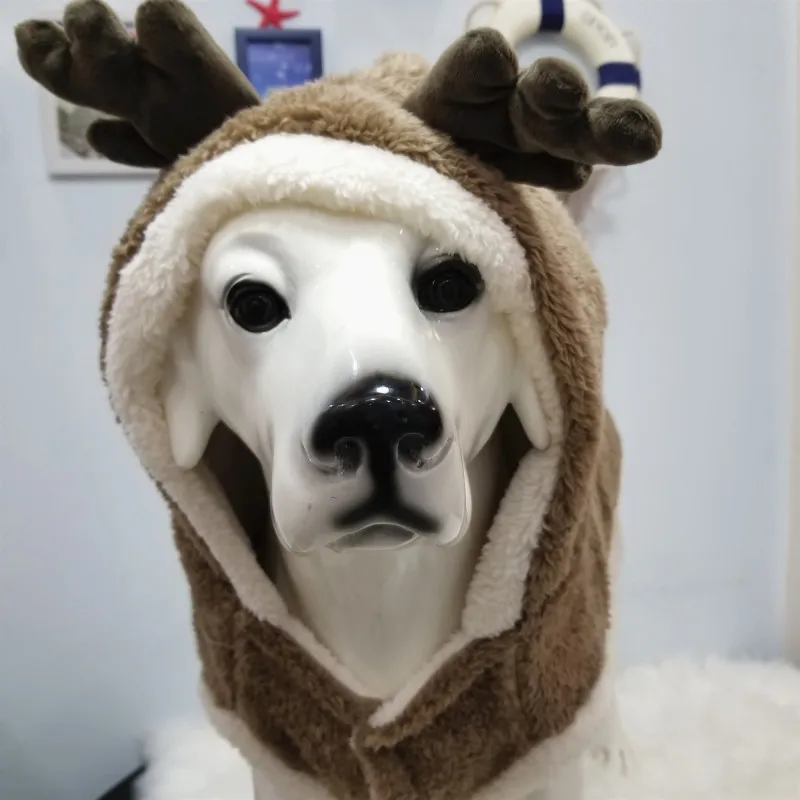 Большая собака зимняя одежда для больших собак, Костюмы самоед золотистый ретривер собака пальто куртка рождественские костюмы для животных; одежда Прямая
