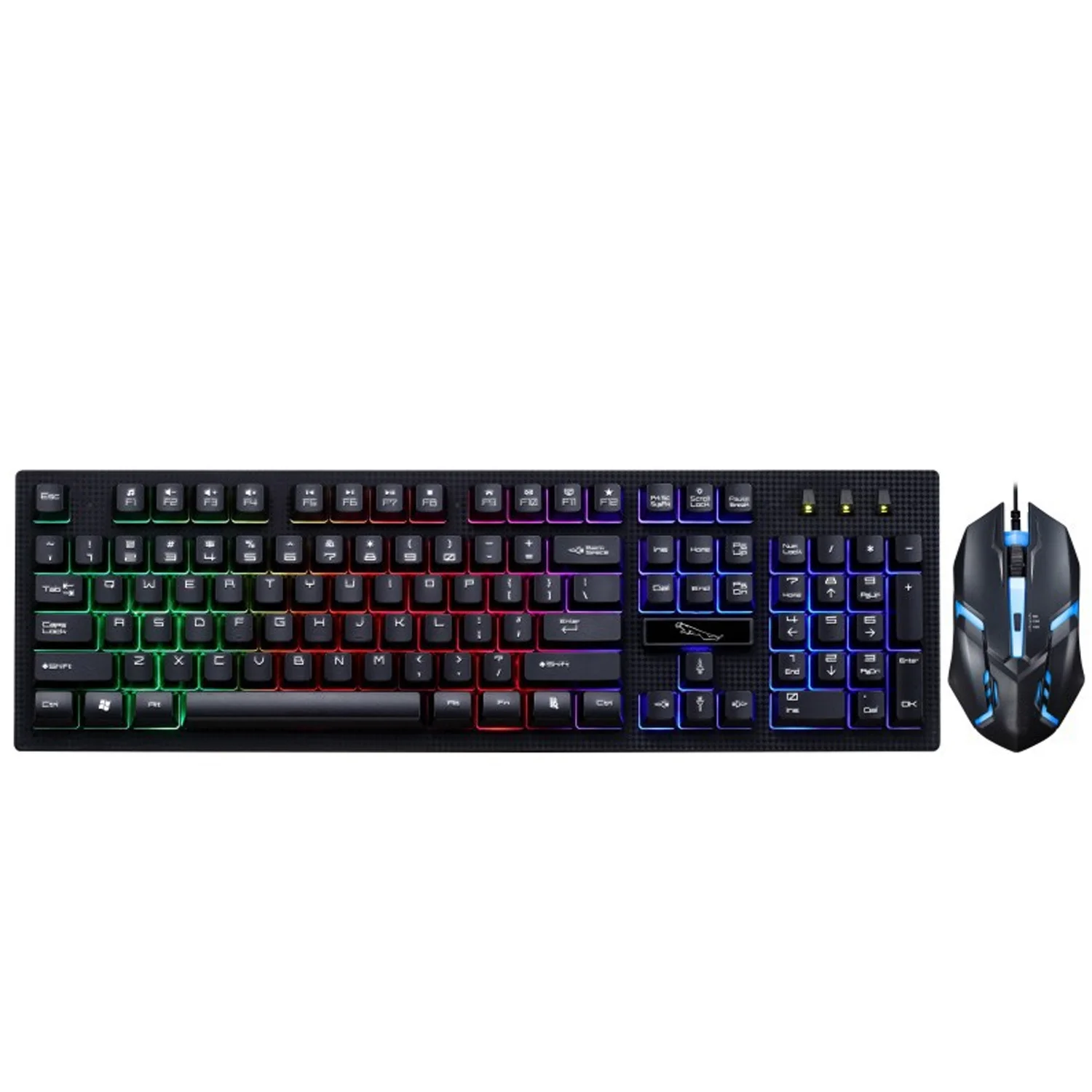 Проводная игровая клавиатура Elisona с 104 клавишами цветная RGB подсветкой плата для