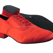 KEEWOO dance Новые горячие красные атласные бальные латинские мужские танцевальные туфли