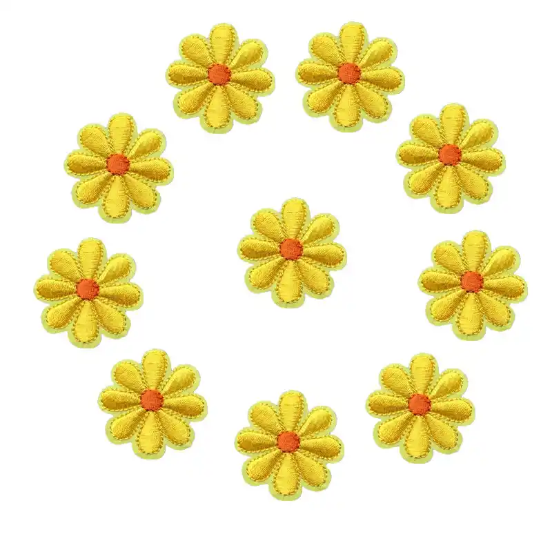 Cute Flower Daisy Iron Sew on Appliques Patches Embroidered Motif Floral DIY Cute Flower Daisy Iron Sew on Appliques Patches Embroidered Motif Floral DIY