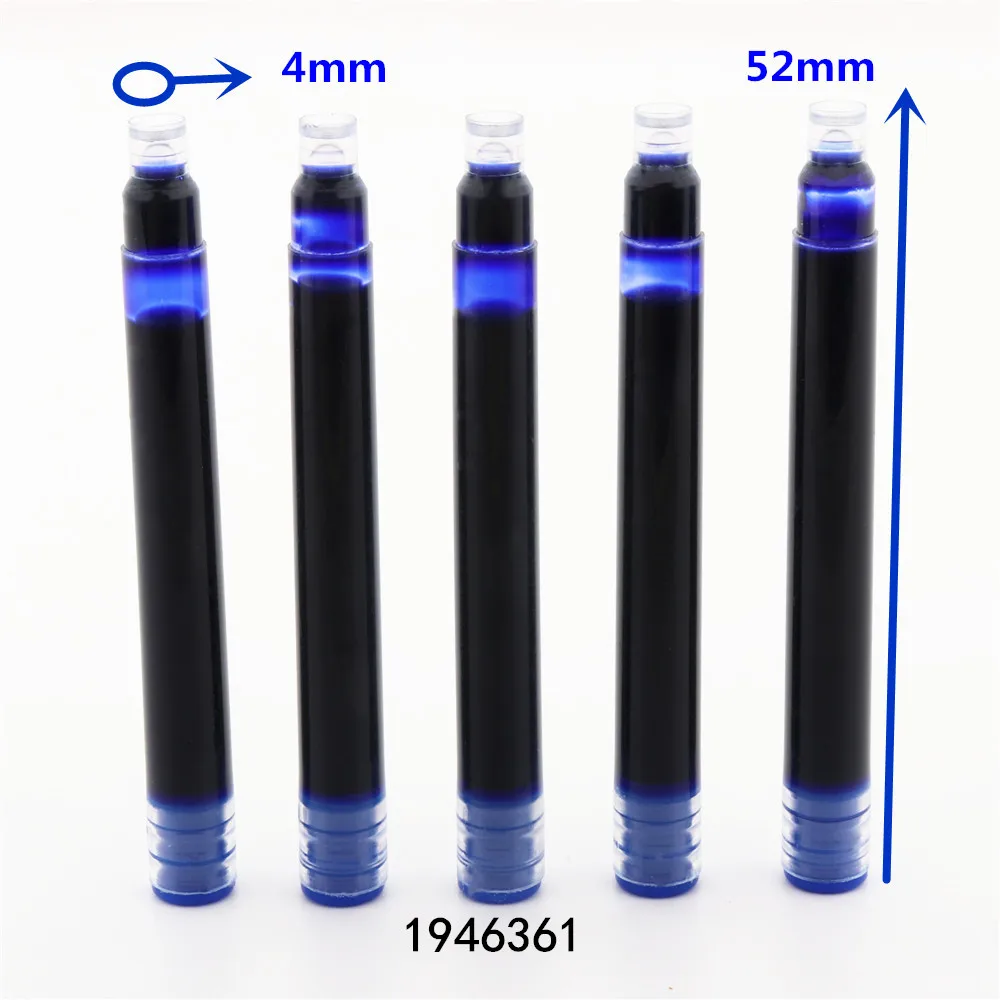 Высокое качество 5 шт цвета чернила перьевая ручка портативная ручка качество чернил не повредит ручка чернила заправка картриджа школьные офисные принадлежности - Цвет: 5pcs ink  Blue