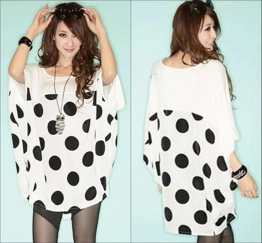 New Trendy Women Patchwork Batwing sleeve Newest design