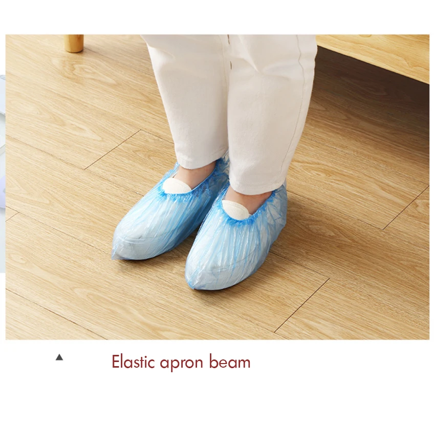 100 шт Одноразовые Синие туфли и чехлы для обуви для внутреннего/наружного и путешествий водонепроницаемые пластиковые взрослые Медицинские бахилы