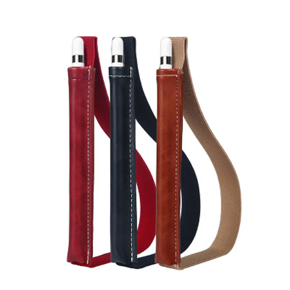 

New For Apple Pencil PU Leather Case Cover Pouch Anti-knock Fixable Bag For Pen Cover Case 2018 new style color random