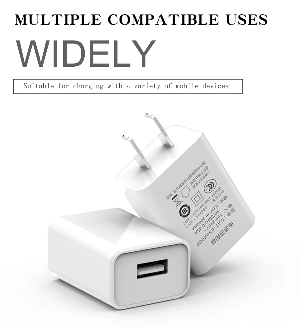 Universal USB Android Phone Charger Wall Plug 5V2A Fast And Stable Charging Mobile phone Chargers For Samsung Xiaomi Huawei (2)
