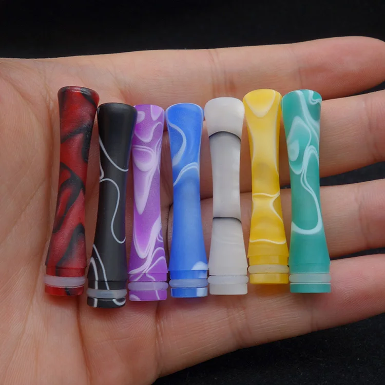 

1pc 510 long drip tips electronic cigarette acrylic mouthpiece colorful ecig tips for rda rta atomizer