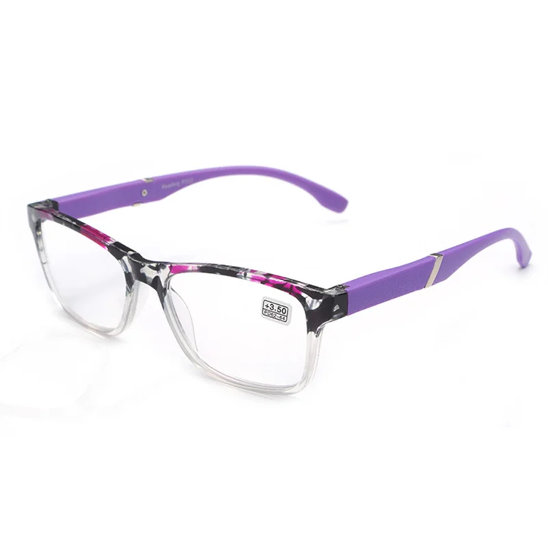 Imwete очки унисекс модные очки для чтения при дальнозоркости для мужчин и женщин HD полимерные линзы очки для чтения при дальнозоркости 1,5+ 2,5+ 3,5+ 4,0 - Цвет оправы: purple