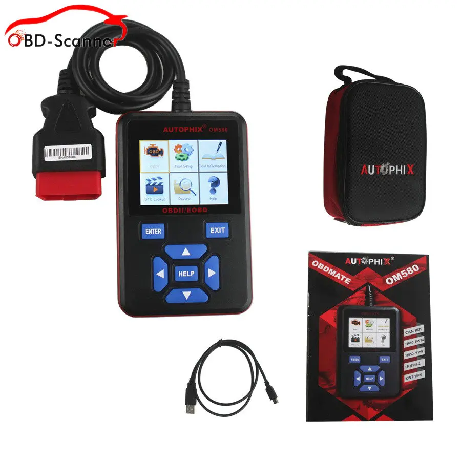 

ALL OBD II protocols Autophix OM580 OBD Scanner Automotive OBD2/EOBD Car Code Reader For Engine OBD Fault Diagnostic Tool