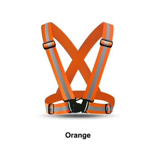 FGHGF светоотражающий жилет безопасности с ремнем для детей Дети ученик безопасности светоотражающий жилет пояс для бега на открытом воздухе - Цвет: Оранжевый