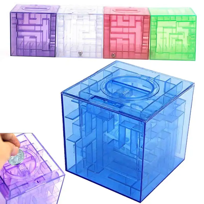 3D кубик Хрустальная головоломка игра Лабиринт Копилка креативная детская