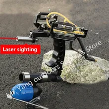 Green Laser Slingshot Black Red Hunting Slingshot Catapult Outdoor Powerful Fishing Slingshot for Shooting Arrows Crossbow Bow