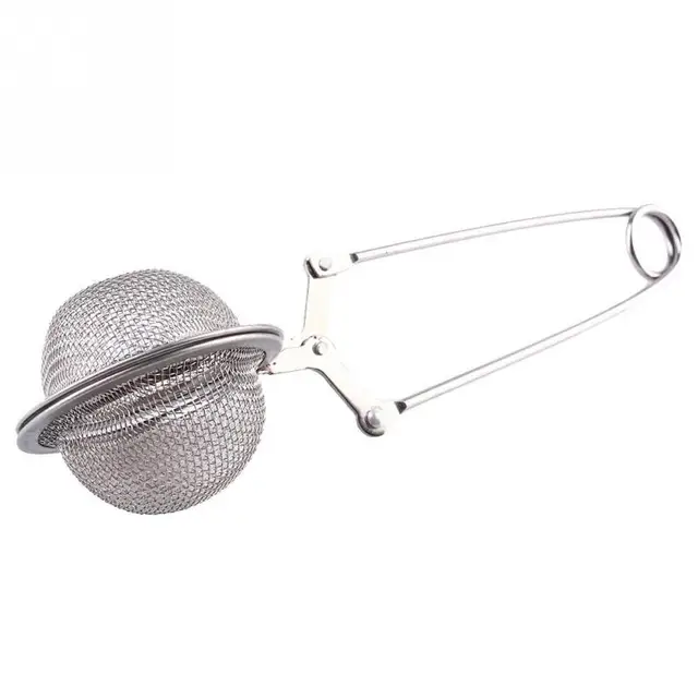 New Tea Strainer Filter Stainless Steel Bag Squeezer Infuser New Tea Strainer Filter Stainless Steel Bag Squeezer Infuser With Handle Steep Silver