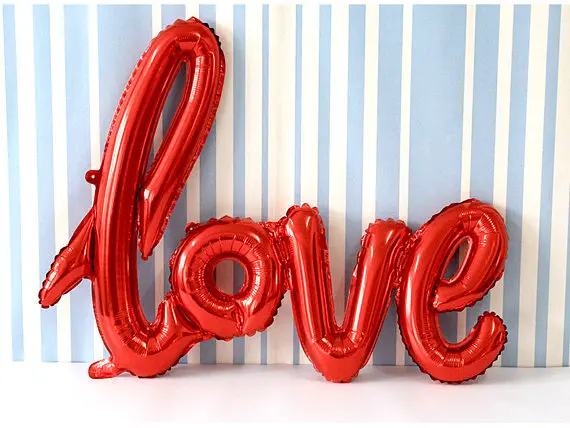 8-Season 108*64cm Gradually discolored Love Foil Balloons Wedding Birthday Anniversary Valentines Party Decorations Balloons