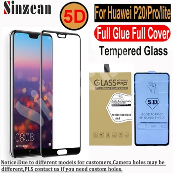 

Sinzean 50pcs For Huawei P20 Pro 5D Full Cover Curved Edge Tempered Glass 3D Full Glue screen protector For P20 lite 2019