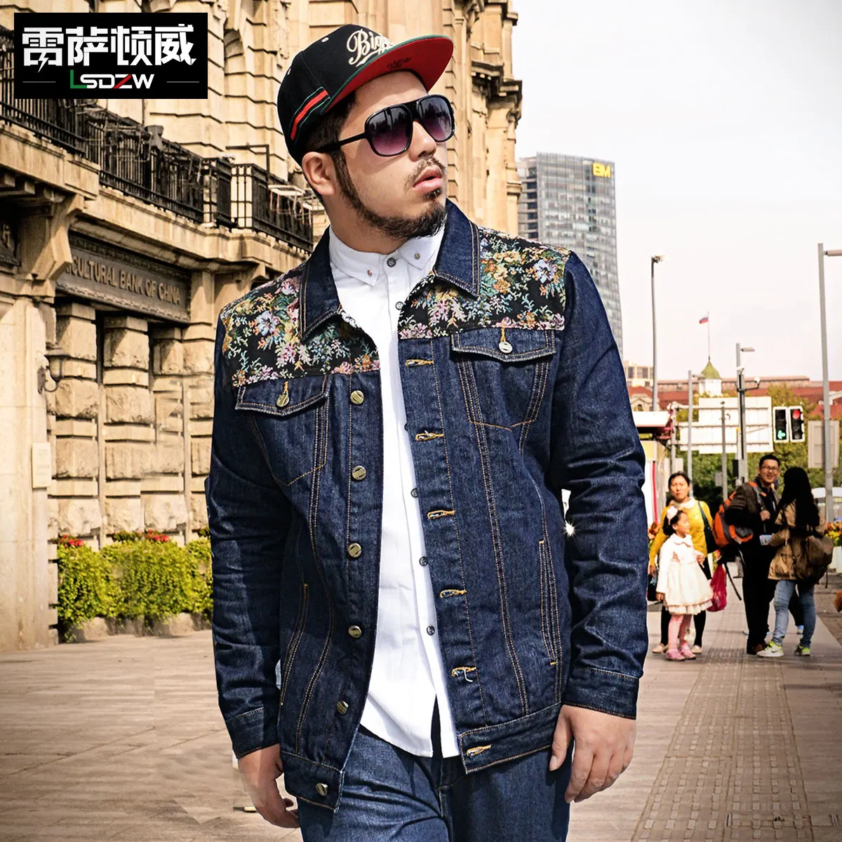 floral jean jacket mens