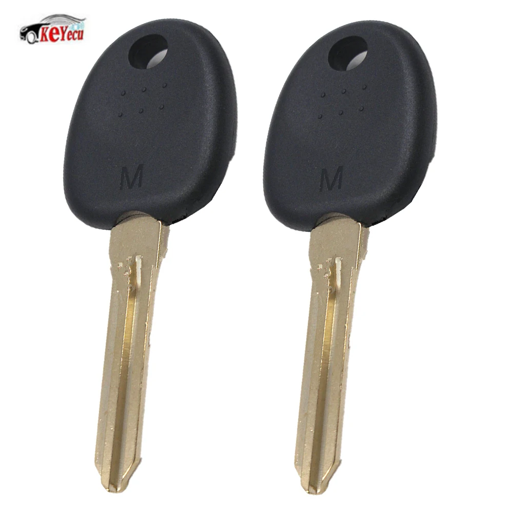 

KEYECU 2 Pcs/lot New Replacement Shell Transponder Ignition Key Case Fob for Hyundai Elantra Accent