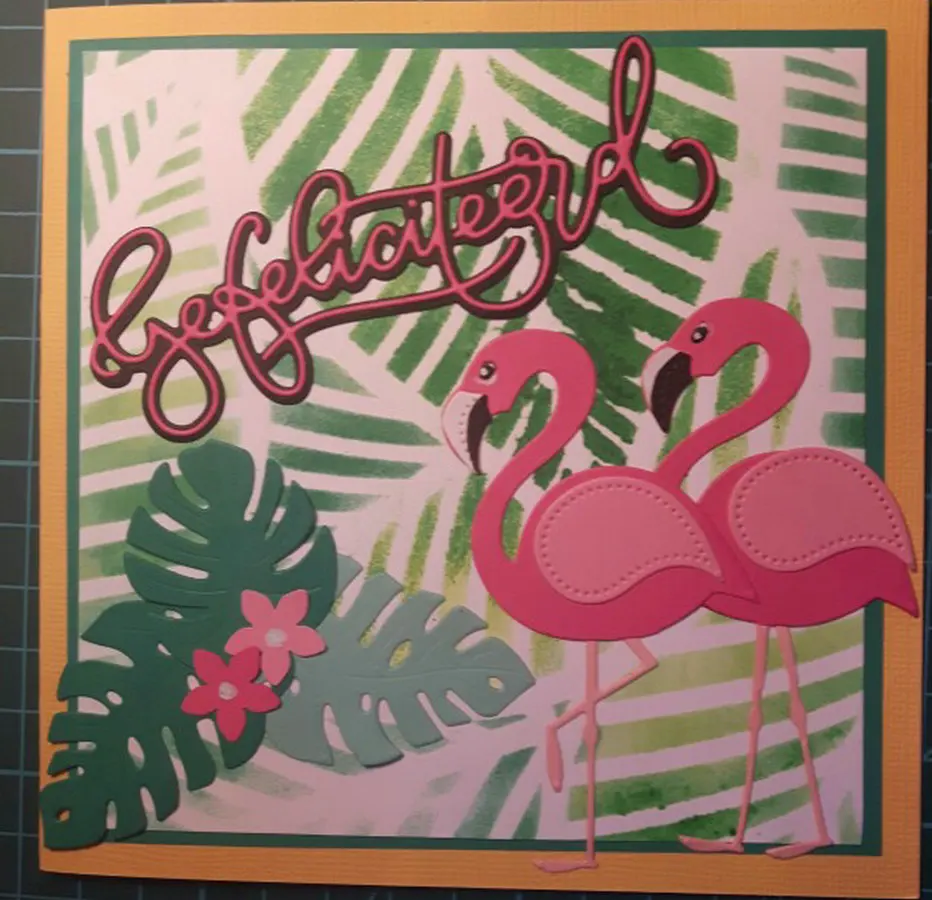 

Flamingo Set Metal Cutting Die Embossing Stencil 3D DIY Scrapbooking Craft Cut Dies Photo Invitation Card Decoration 151*50mm
