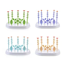 Новая сушилка для детских бутылочек, бутылочки для цветов и деревьев со съемными крышками, держатель для бутылочек для кормления, полка для сушки сосок