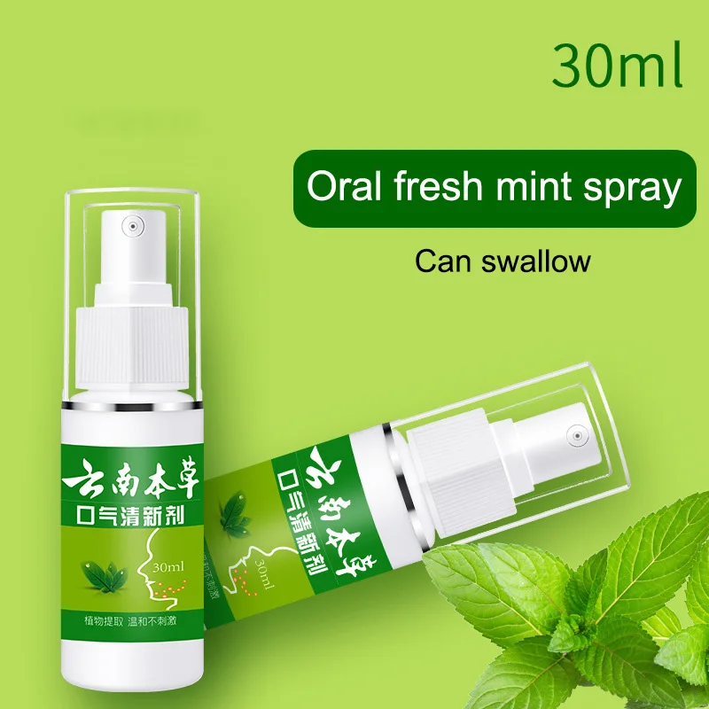 

Breath Freshener Spray Oral Odor Treatment 30ml Halitosis Treatment Spray Mint Refresher @ME88