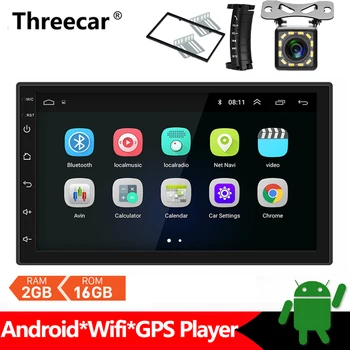 

Universal Android 2Din Universal Car Radio 2GB RAM+16GB ROM Wifi Bluetooth GPS Multimedia Player mirror link navigation stereo