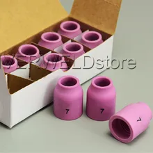 10 шт. глиноземная керамическая насадка газовая линза чашка 53N61 7# Fit Запчасти для сварочной горелки для дуговой сварки SR PTA DB WP 9 20 24 25 серии