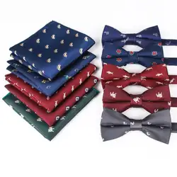 Мужской галстук-бабочка комплект оптовая продажа повседневное животных жаккардовые corbatas para hombre cravate homme pajaritas para hombre галстук-бабочка