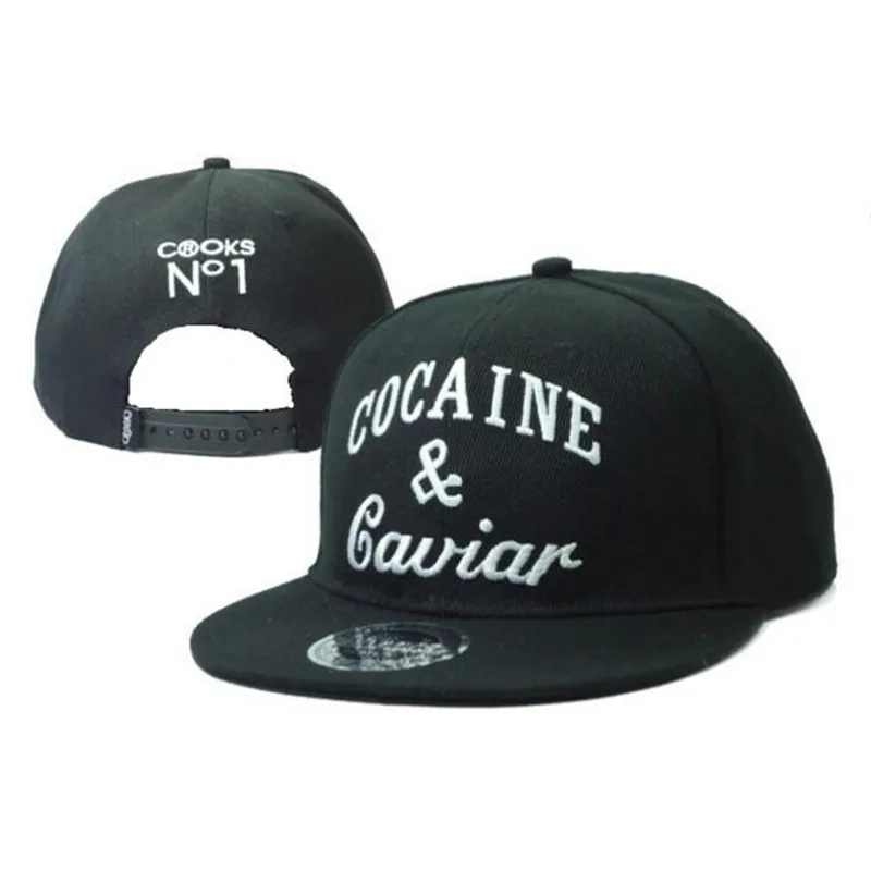 

2017 Arrival Sports Baseball Cap Hat Adjustable Snapback Cap Cocaines & Caviar Hip Hop Caps For Men And Women