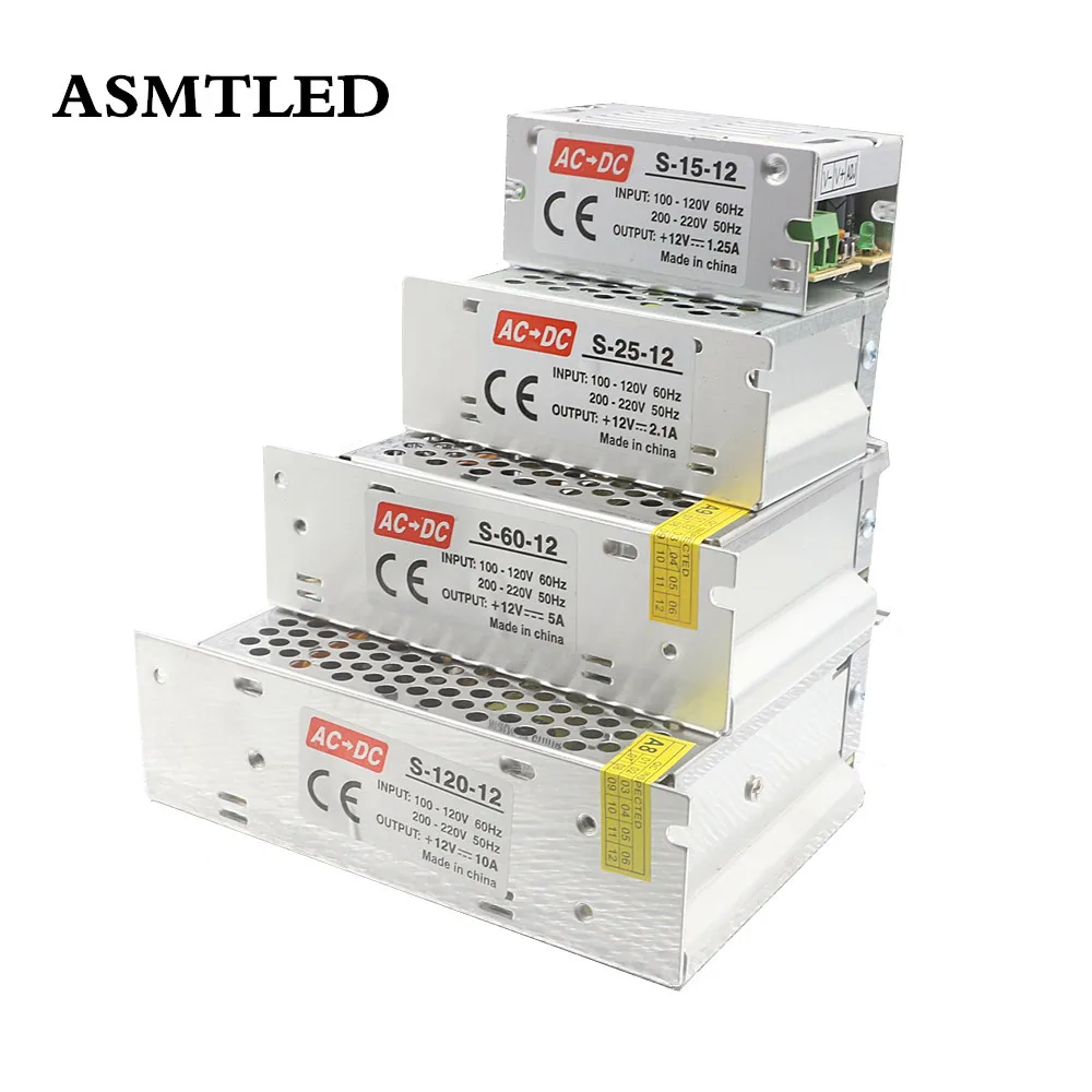 

DC 5V 12V 24V 1A 2A 3A 5A 10A 15A 30A 40A 60A lighting Transformers LED Driver Power Adapter LED Strip light Switch Power Supply