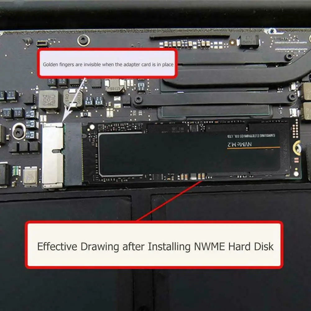 NVMe PCIe M.2 M ключ SSD адаптер карта для Macbook Air 2013 2014 2015 карта расширения для Macbook Pro retina A1398
