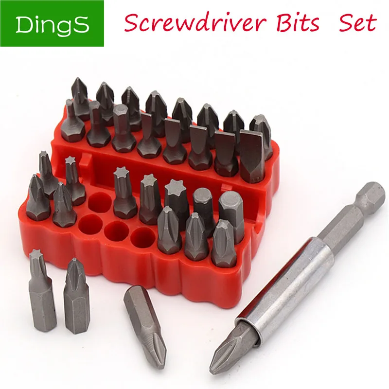 

33pcs Security Tamper Proof Torx Hex Star Magnetic Holder Screwdriver Bits Torx Hex Star Tamper Proof Screwdrivers Bit Set