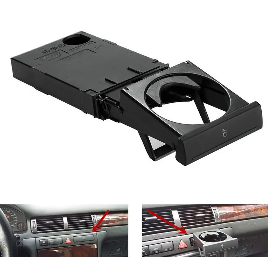 Cup Holder Black For AUDI A6 C5 98 05 A4 98 02in Drinks Holders from