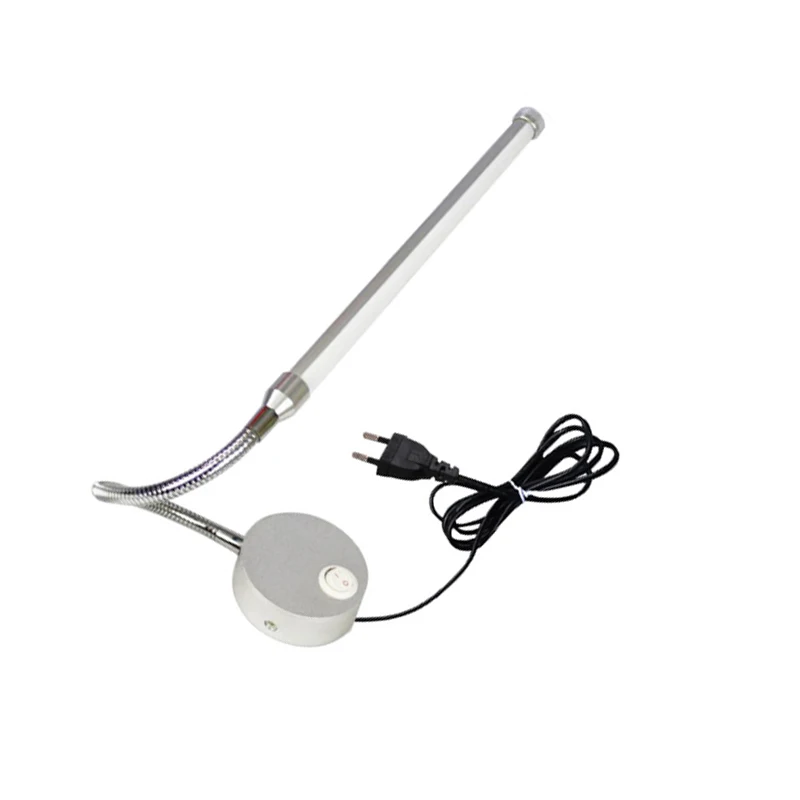 

LED Wall Lamps With Knob Switch Modern Bedroom Bedside Reading Lighting 360 Degree Angle Adjustable Long Tube Lamp EU plug
