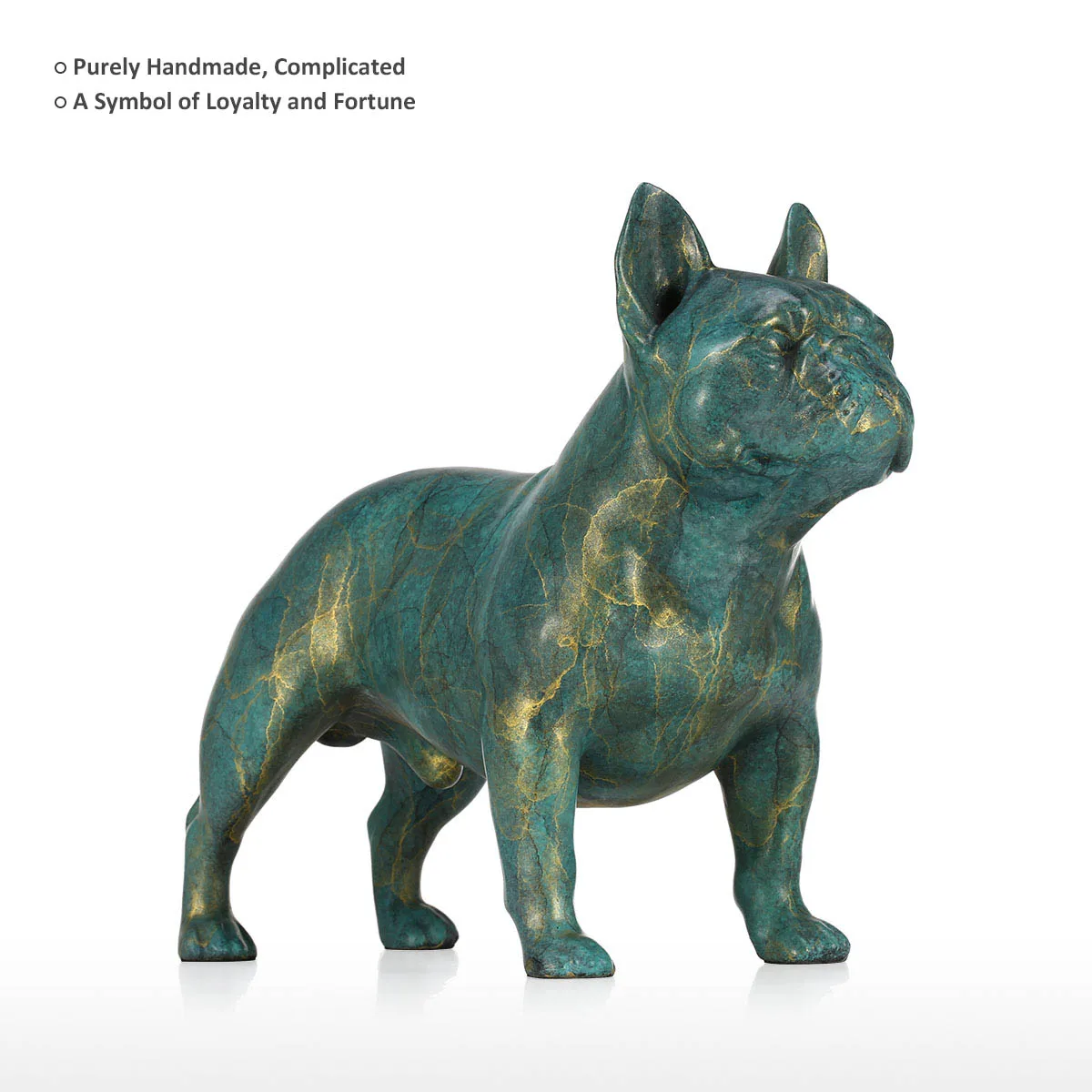 Tooarts Bulldog бронзовые статуи скульптуры животных французский бульдог настольный