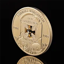 WWI Второй мировой войны Kameraden 1914-1945 немецкий Золотая монета символ мира Gemany павшие солдаты полые, 15 шт./лот
