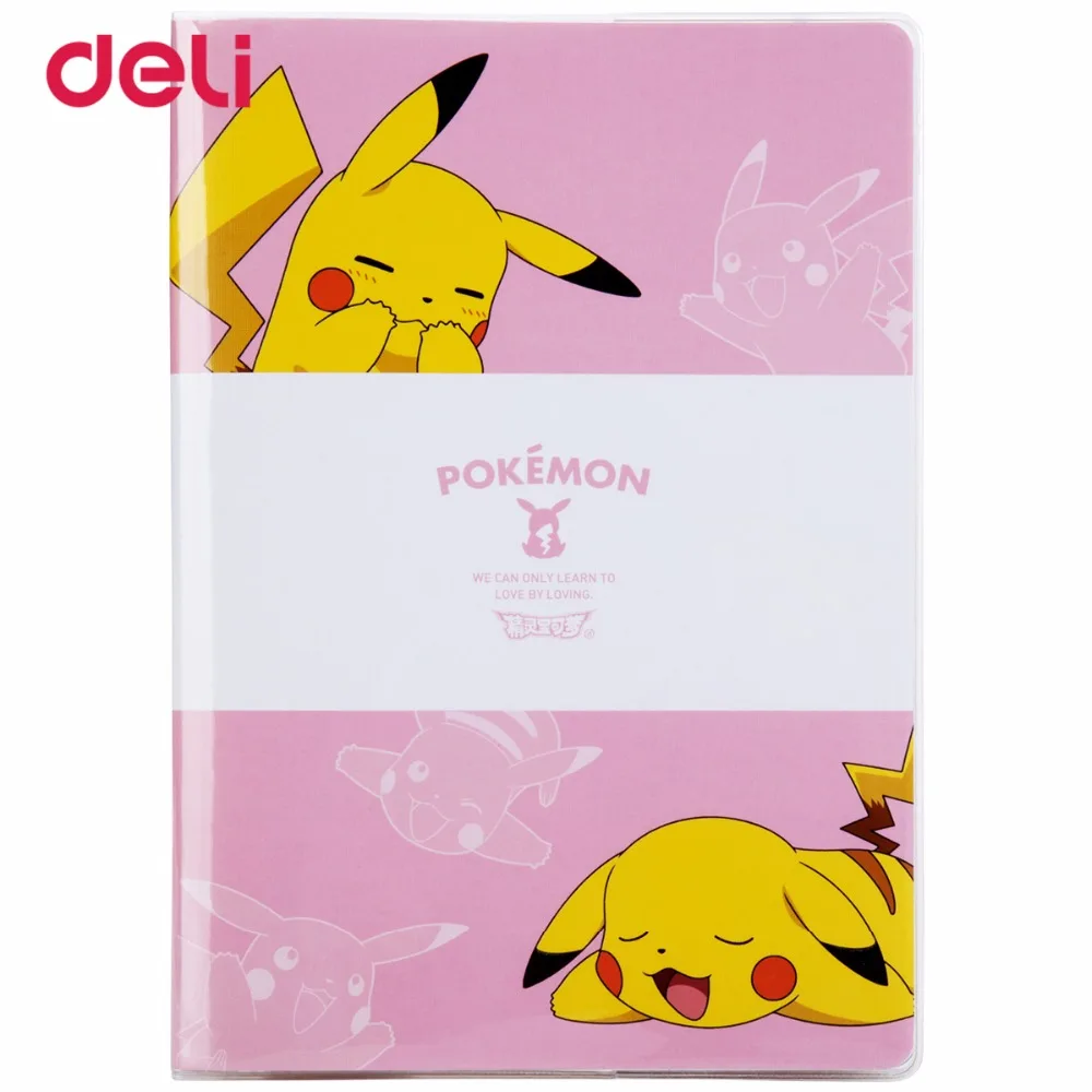 Deli pokemon cute водонепроницаемый чехол из ПВХ записная книжка pikachu журнал план kawaii