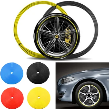 

8m/Roll Car Wheel Rim Tire Protection Sticker Wheel Hub Tire Sticker Strip DIY Frame Decoration Moulding Trim Tape Car Styling