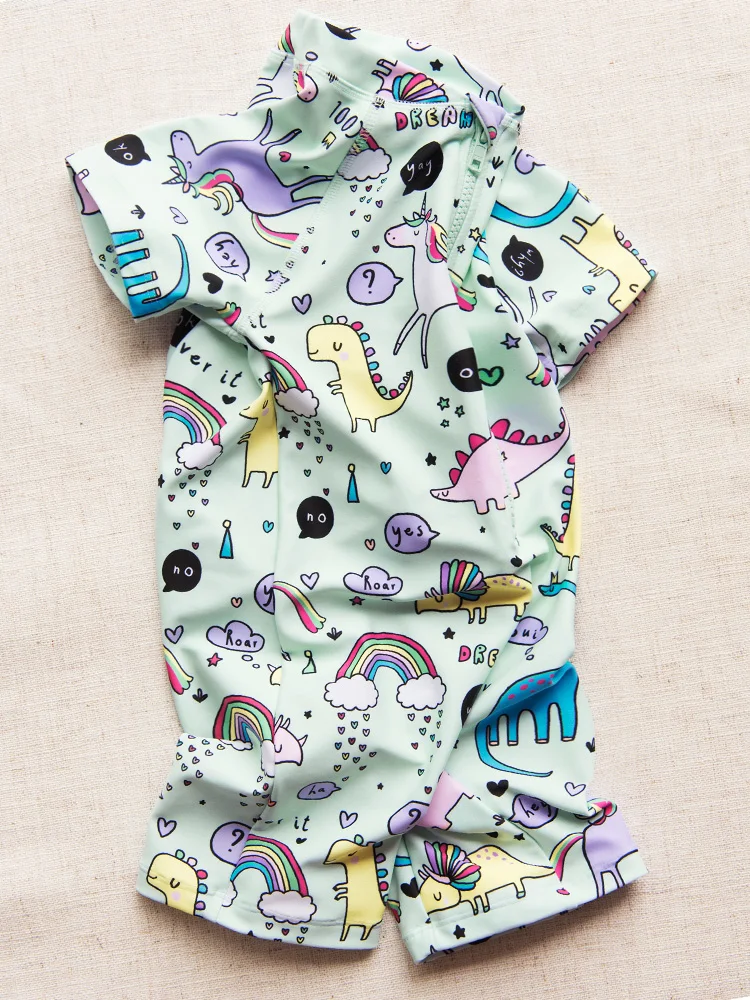 

Baby Cartoon Speed Dry Sun Protection Conjoined Children Beachwear Children's Bathing Suit Unisex Baby Swimwear
