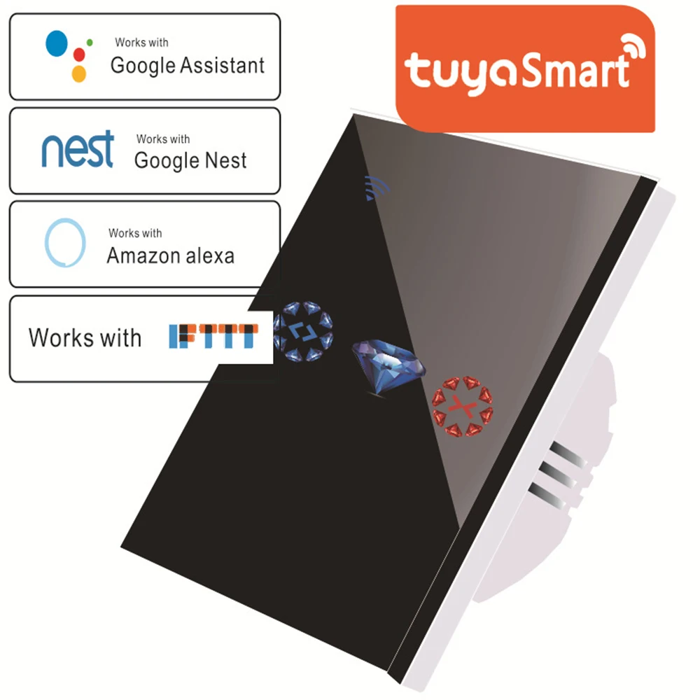 

Wifi Smart Curtin Switch Timer Blinds Clock Watch Shutter Tubular Motor Roller work with Alexa Echo Google Home Assistant IFTTT