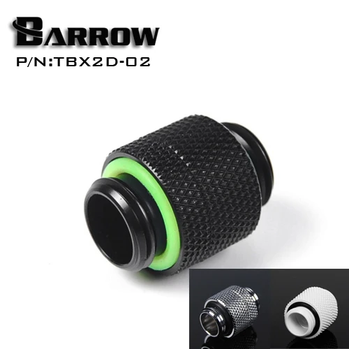 

Barrow TBX2D-02 Male to Male Rotary Fitting G1/4'' Black Silver White Gold Connection Adapter