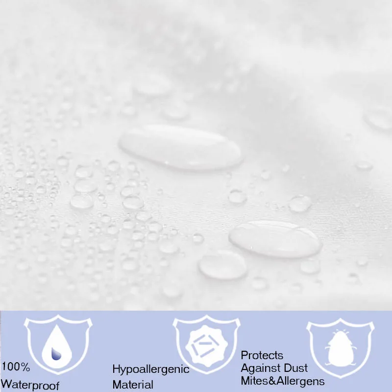  New Waterproof Mattress Pad Top Hypoallergenic Mattress Protector Against Dust Mites and Bacteria F