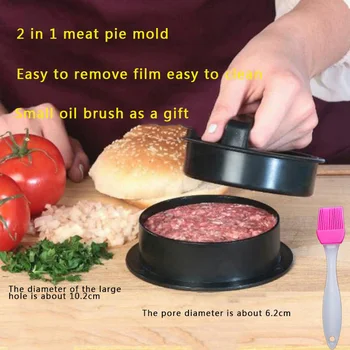 

Round mould for hamburger patties Barbecue beef press Non-stick chef's meat slice Kitchen accessories cooking tools