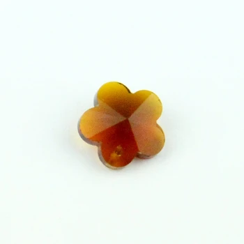 

Hot Sale!!14mm Amber K9 Crystal Flower Beads With One Hole Glass Handmade Beads 100-2000pcs For Wedding Decoration DIY