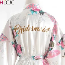 Халат для подружки невесты с принтом павлина, одежда для сна, халат, халат для невесты, халаты для подружки невесты, пижама, халат для женщин, ночная рубашка