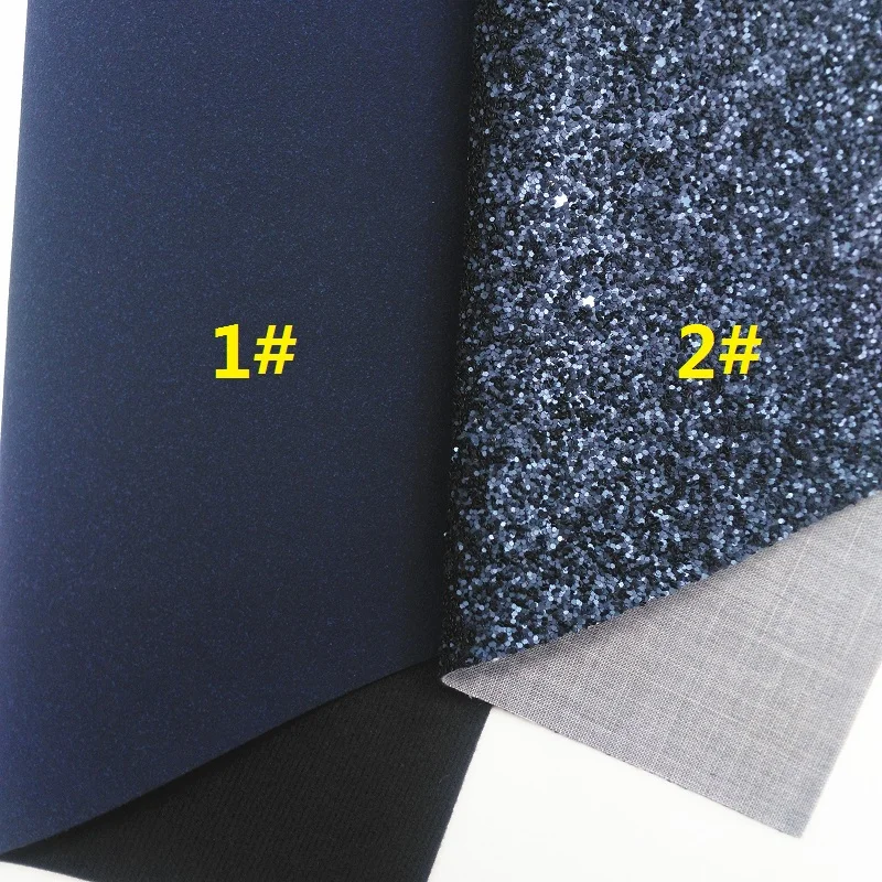 Темно-синий матовый блеск ткань, искусственная кожа ткань, замша Синтетическая кожа лист для луков A4 Размер " x 11" Мерцание Ming XM129