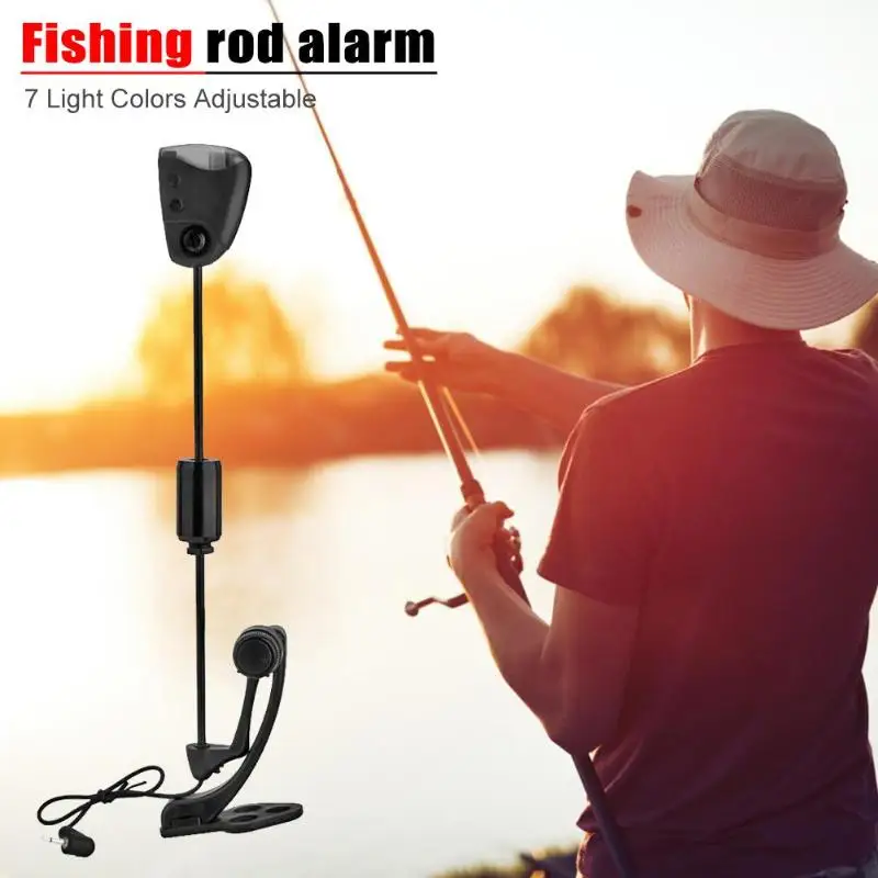 

Adjustable Carp Fishing Bite Alarms Set Swinger Illuminated Hard Rod Tackle Black Steel Fishing Alarm Set Fishing Accessories
